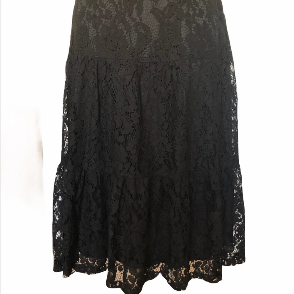 NEW Lulus Manning Black Lace Tiered Midi Dress - Picture 3 of 12